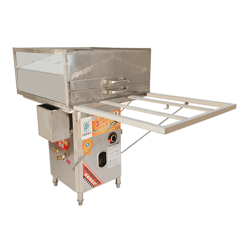 广东石磨金威跨世纪肠粉机商用带拉把手单双层抽屉式摆摊用55x55