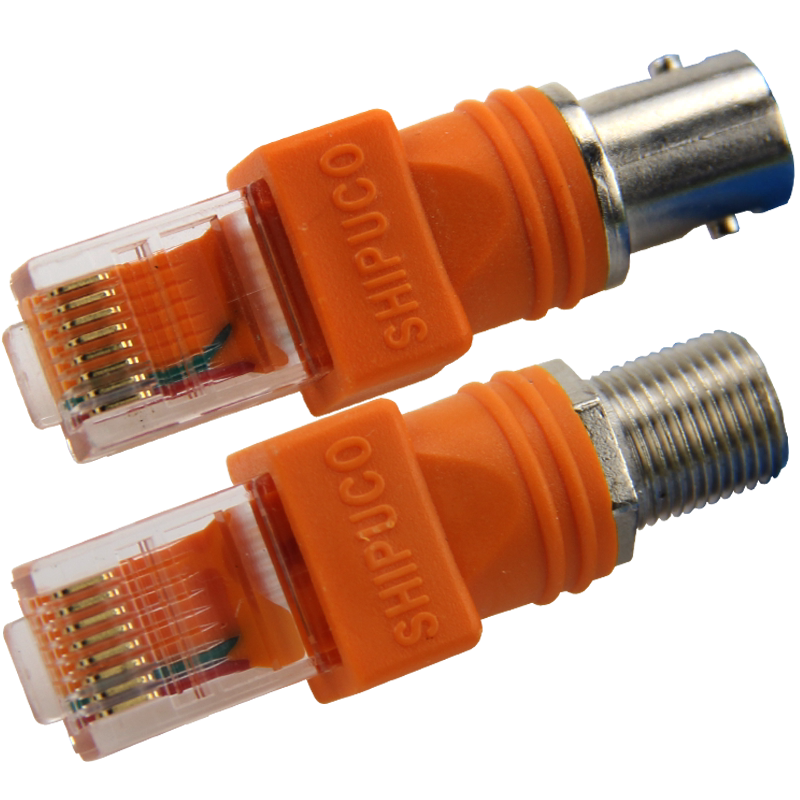 rj45转接头shipucobnc-rj45监控使用配合测线仪寻线仪测线仪