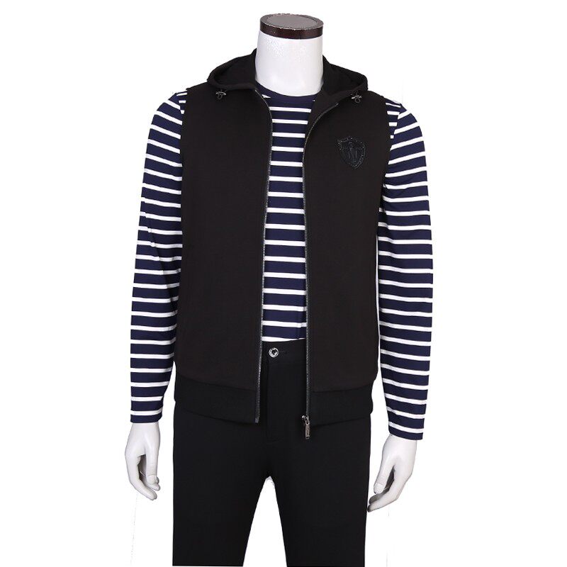 特价比音勒芬男装正品秋装新款logo马甲背心专柜背心