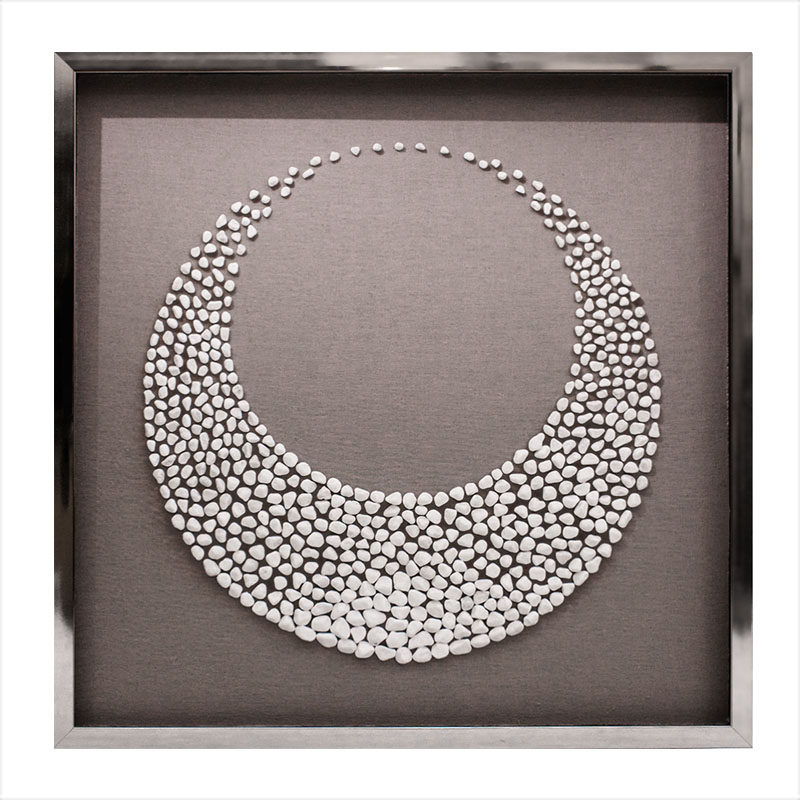 艺林画境立体装饰画现代中式客厅卧室玄关挂画石子抽象纯手工壁画