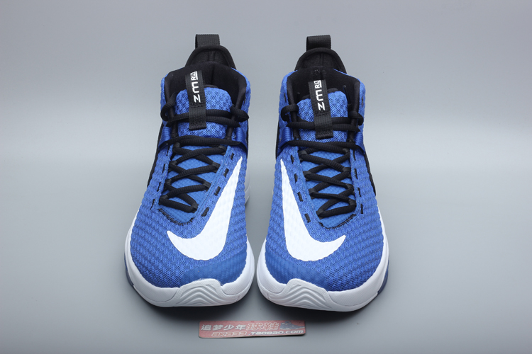 耐克nikezoomrizetb蓝黑高帮实战男子团队篮球鞋