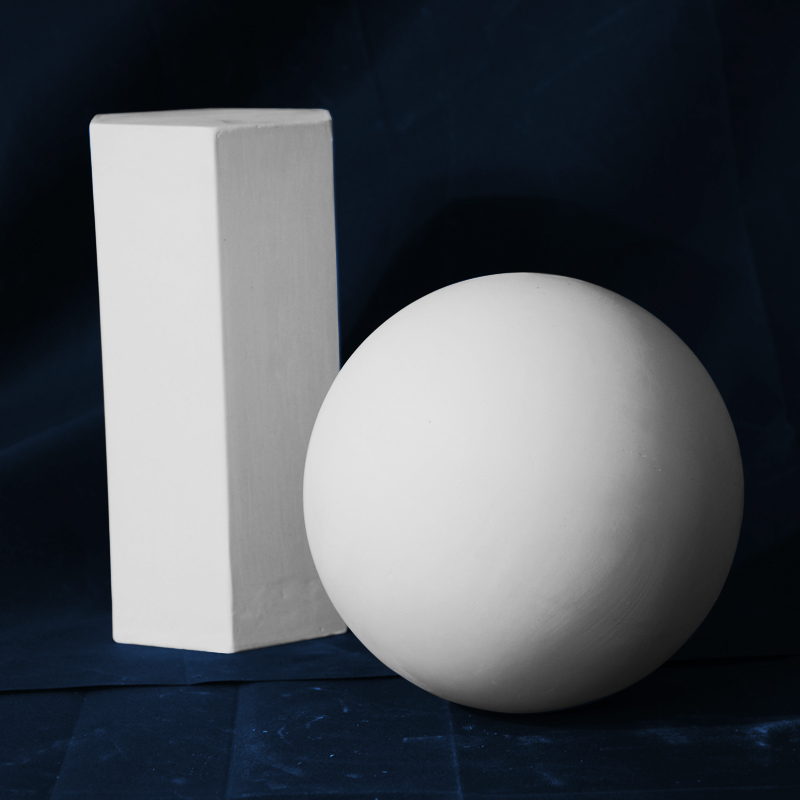 石膏大圆圆球几何体素描静物绘画写生美术用品雕像石膏像