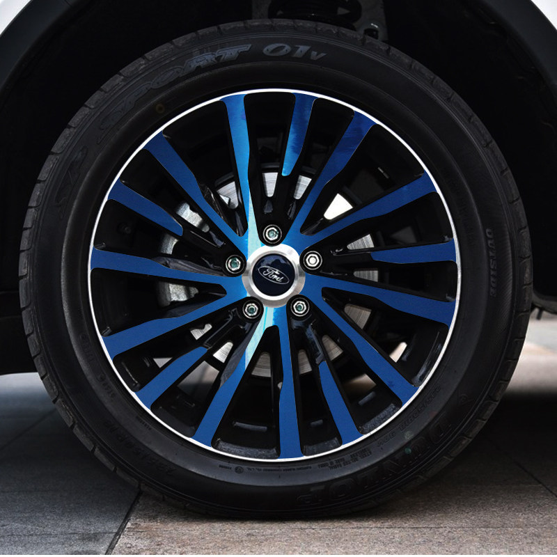 专用于19款福特领界轮毂贴纸改装饰电镀轮胎圈擦痕电镀保护贴膜