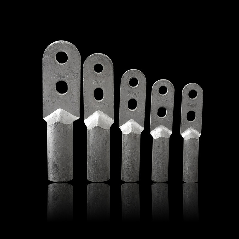 钎焊双孔铜铝接头dtl-70(q) 铜铝复合线鼻 dtlq-70双孔铜铝线耳_双氙