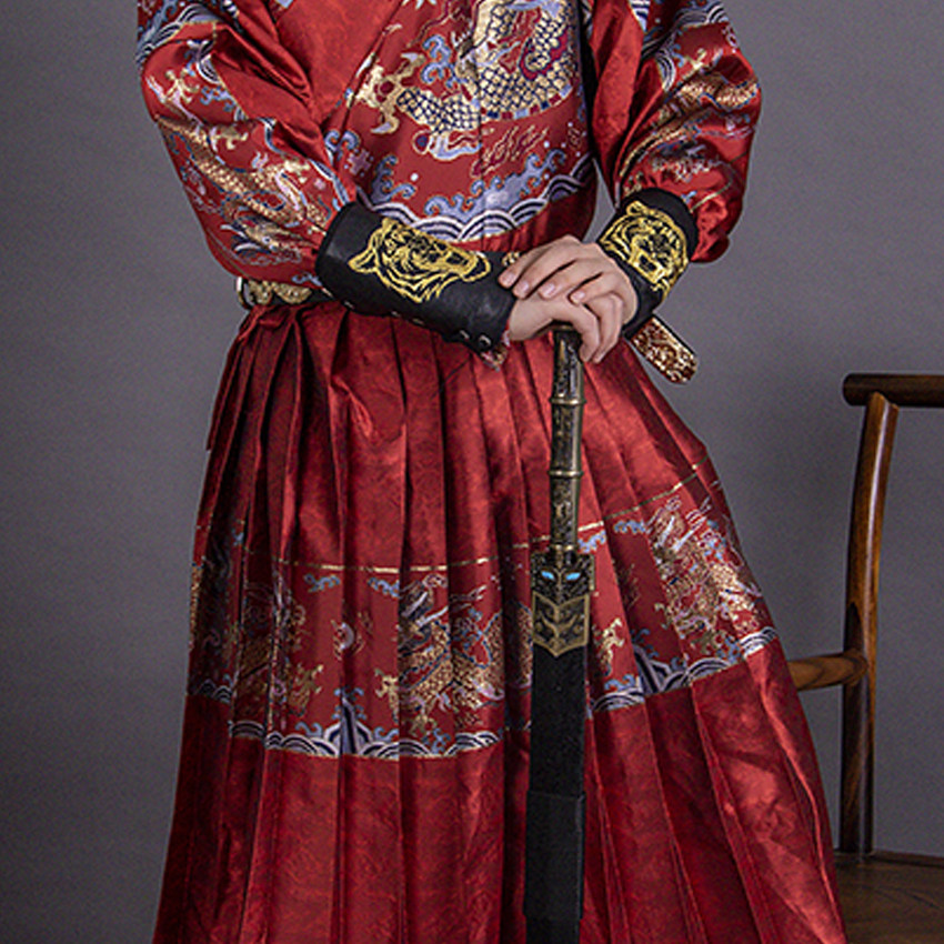 汉梦虎头金绣花护飞鱼配饰护腕手腕腕套袖套汉服