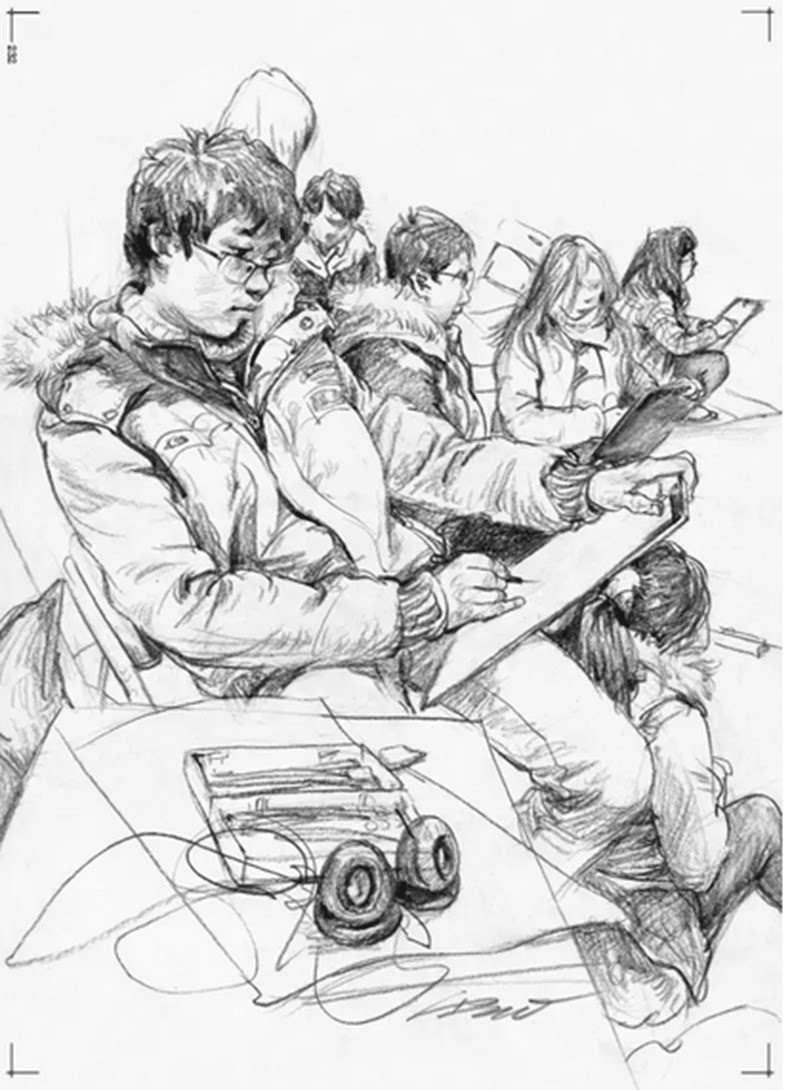 临摹速写组合线描大全1500例场景入门工具书局部绘画新