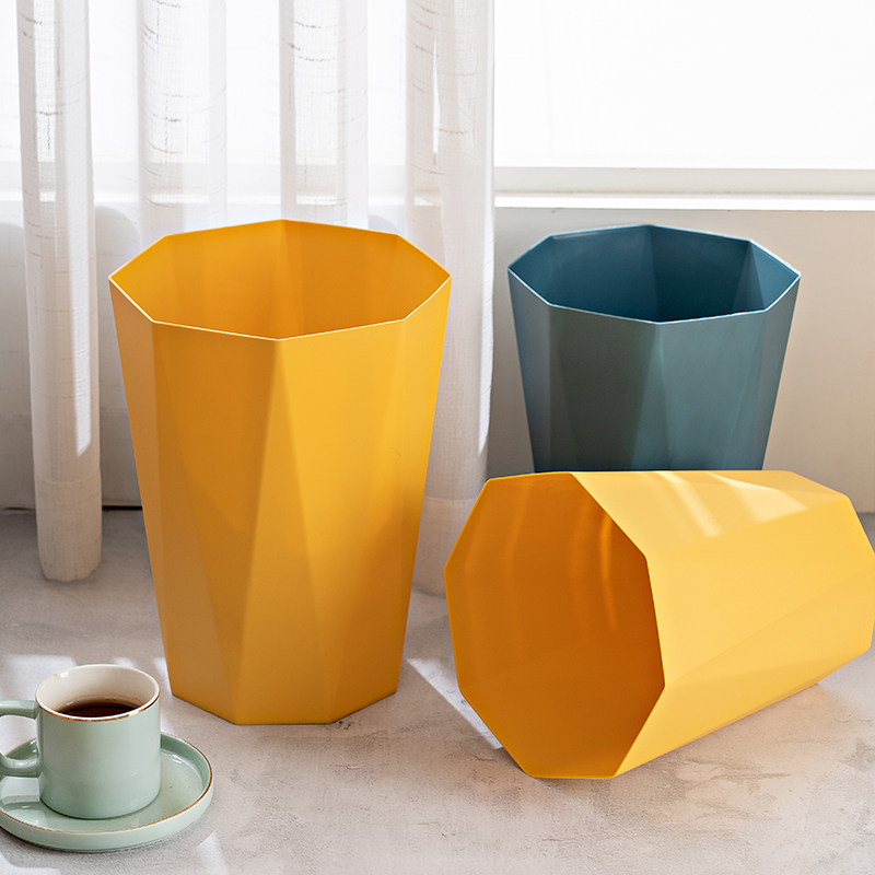 北欧风简约垃圾桶家用客厅卫生间厨房无盖大号ins创意卧室办公室