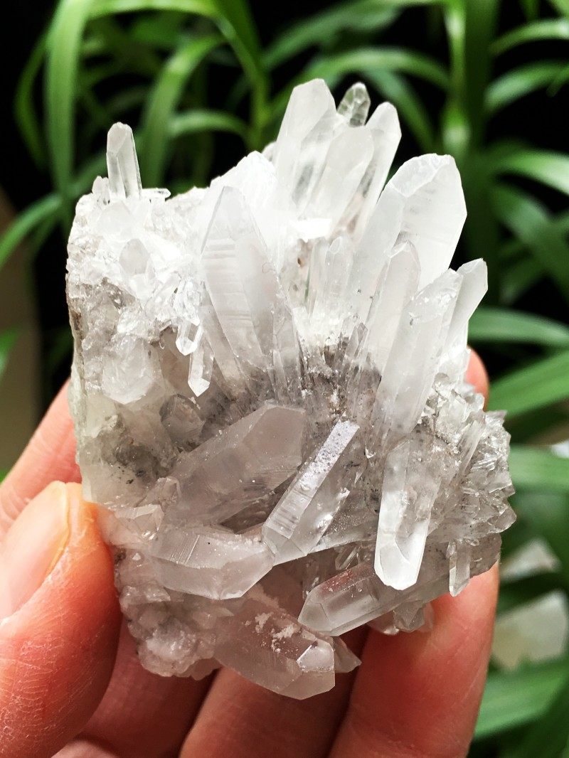 天然白水晶晶摆件规格83克40mm奇石