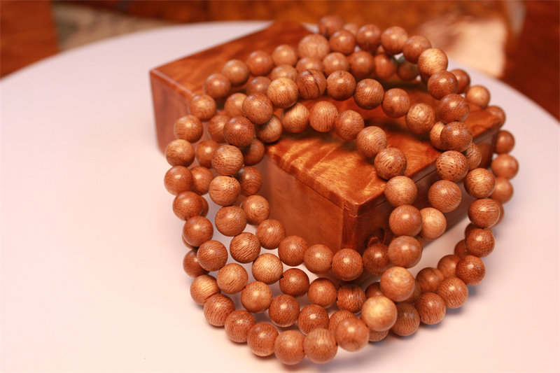 天然越南芽庄红土沉香108颗0.8手手链配饰饰品菩提