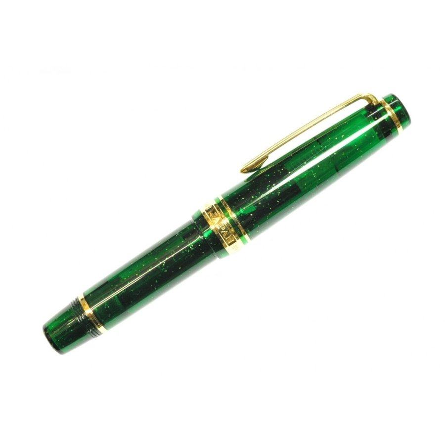 日本写乐sailor限定绿色14k口袋袖珍mini平顶钢笔