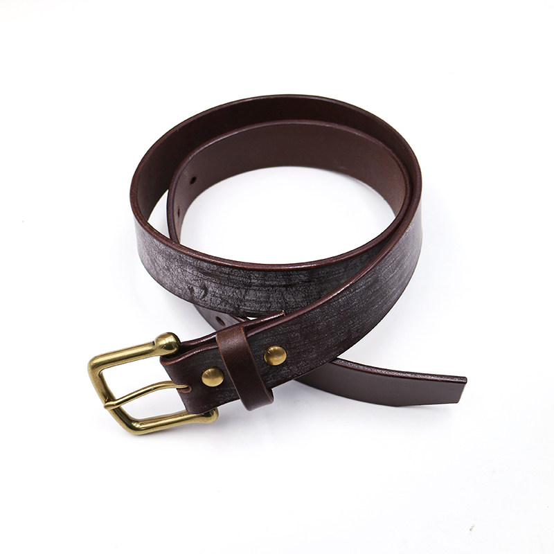 四季 英国进口马缰革植鞣马具皮头层牛皮真皮皮带腰带手工定制