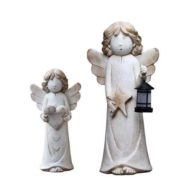 Angel ornaments lighted courtyard decorated retro home accessories and creative living room lovely landscaped garden sculpture Angel ornaments lighted courtyard decorated retro home accessories and creative living room lovely landscaped garden sculpture