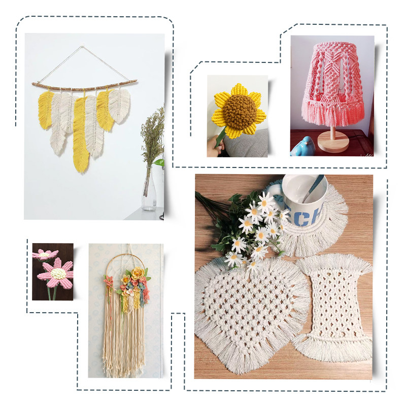 彩色棉diy手工棉线线绳编织挂毯绳束口装饰抽绳绳子