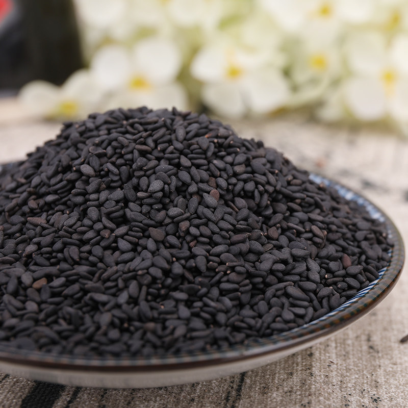 色选一级黑芝麻500g 新货干净饱满 黑芝麻生的油麻 东北特产杂粮