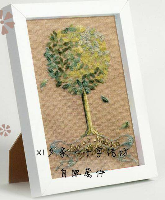 杂志欧美风法国正品dmc十字绣自配套件景观小树十字绣套件