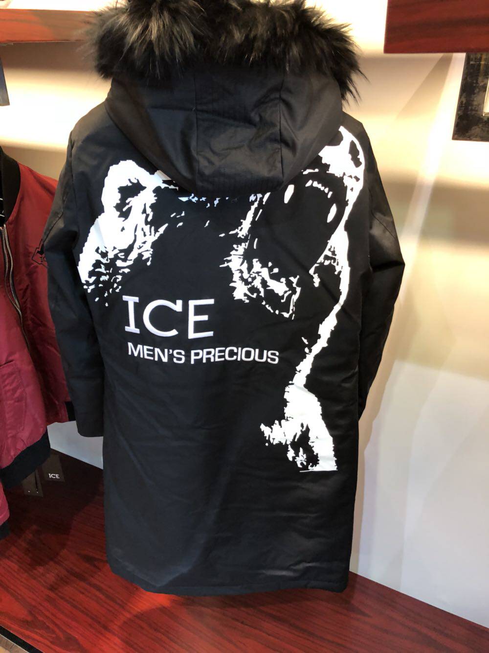 ice冰山2020男士秋冬新品毛领连帽加厚长款羽绒服