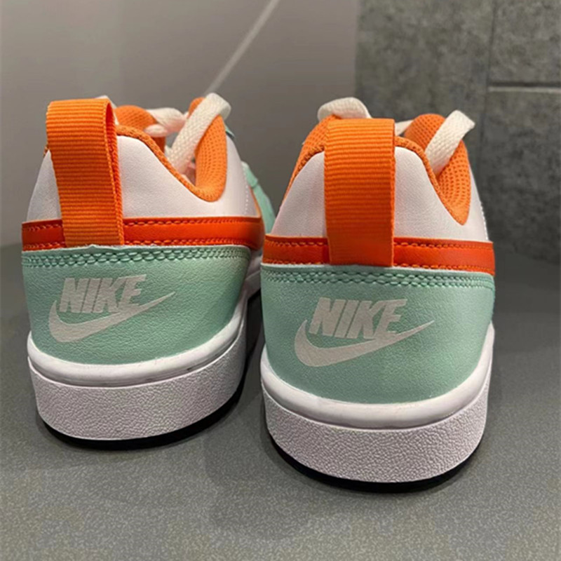 nike耐克courtborough女子子白绿橙运动休闲低帮板鞋板鞋
