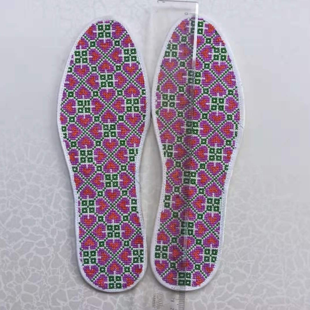 手工十字绣精品鞋垫男女全棉棉布传统实拍几何鞋垫