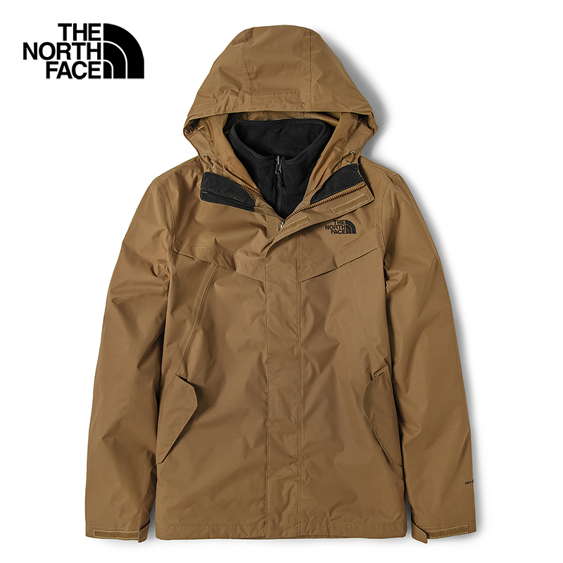 2020新款thenorthface北面户外三合三合一一男防水保暖冲锋衣