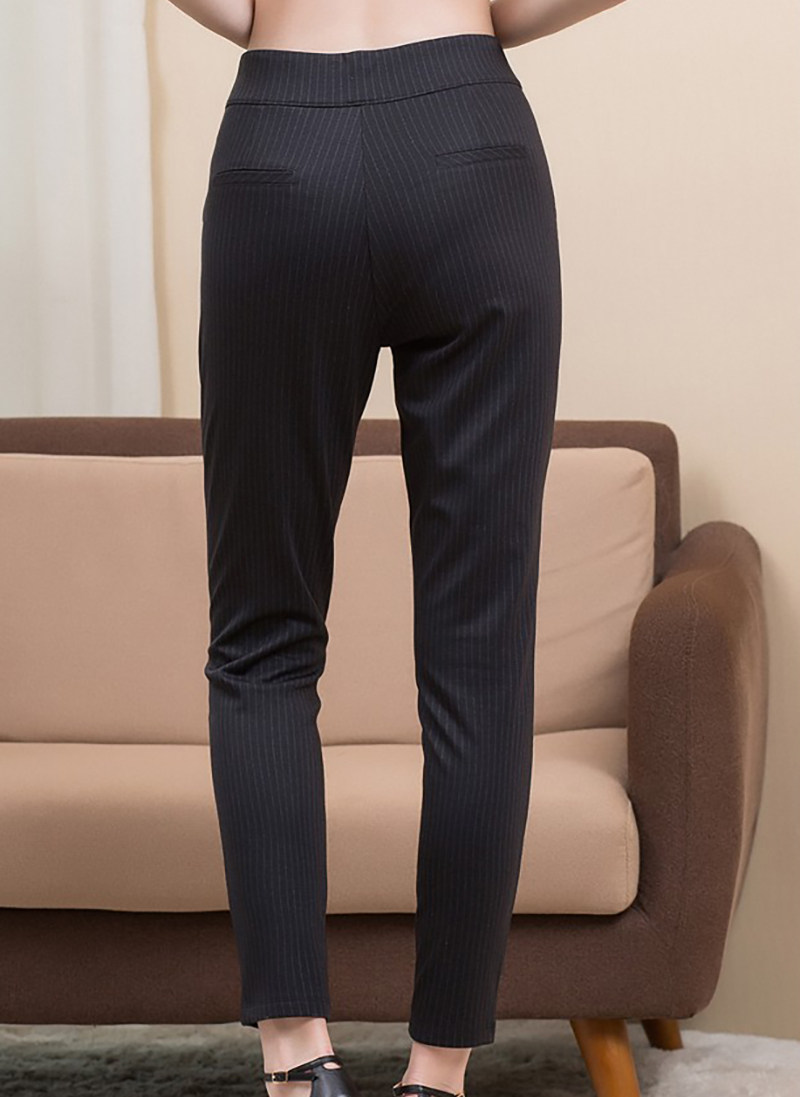 修身双层保暖冬款女士桑蚕丝拉绒小脚裤加绒加厚柞蚕丝铅笔裤