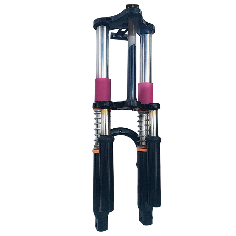 电动三轮车减震前叉总成简易牛头金凤双肩叉子电动车前叉