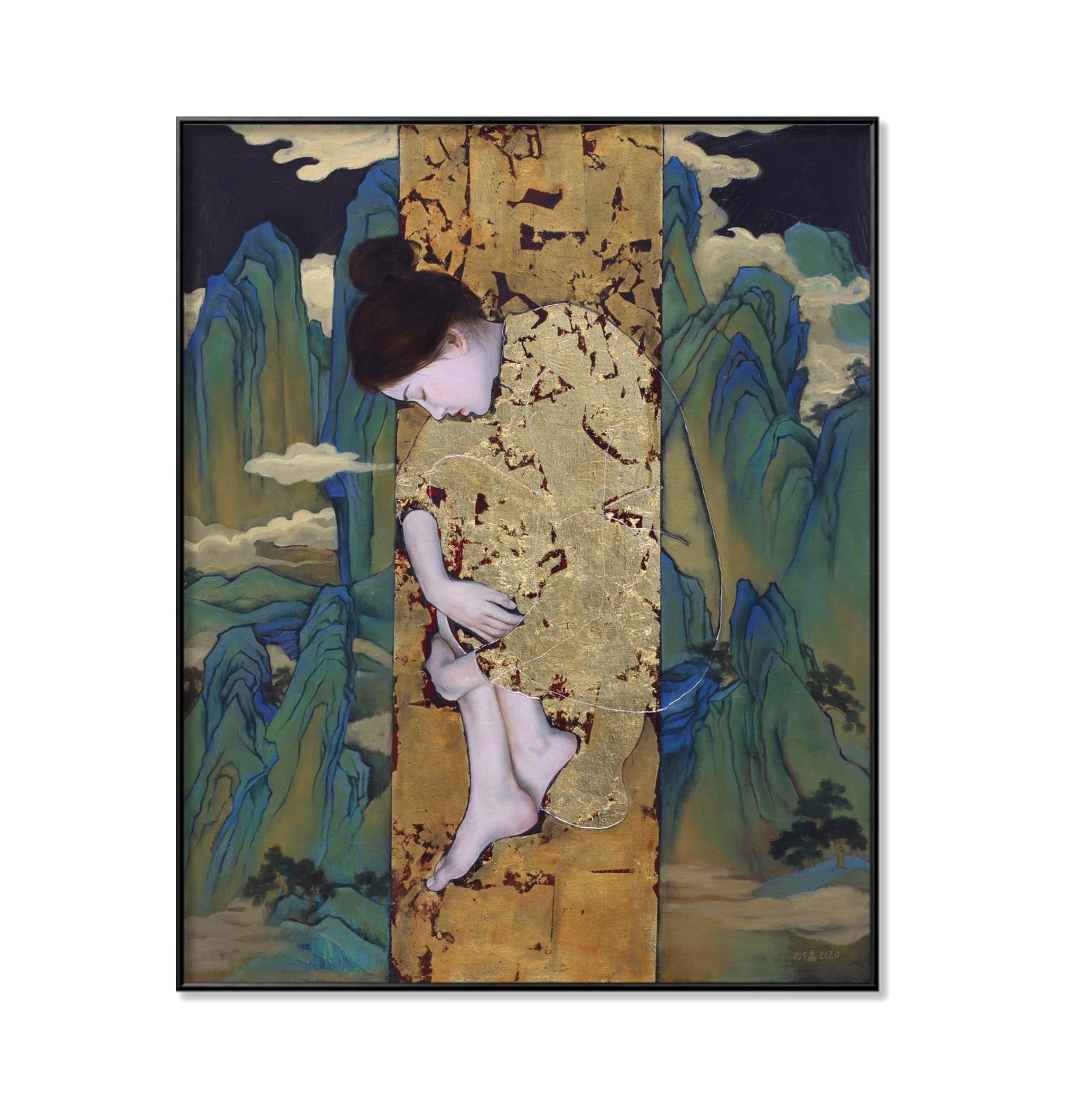 画家沉浮简约版画数码签名限量一念何水晶一念沉浮版画