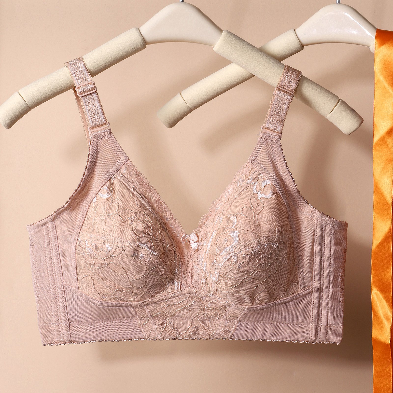 夏季超薄款大胸显小无钢圈大码文胸罩大码罩杯文胸