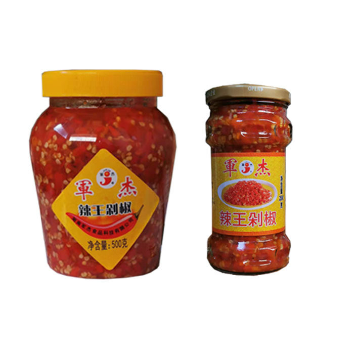 军杰辣王剁椒湖南农家剁辣椒无油辣王豆豉下饭菜鱼头剁椒王调料