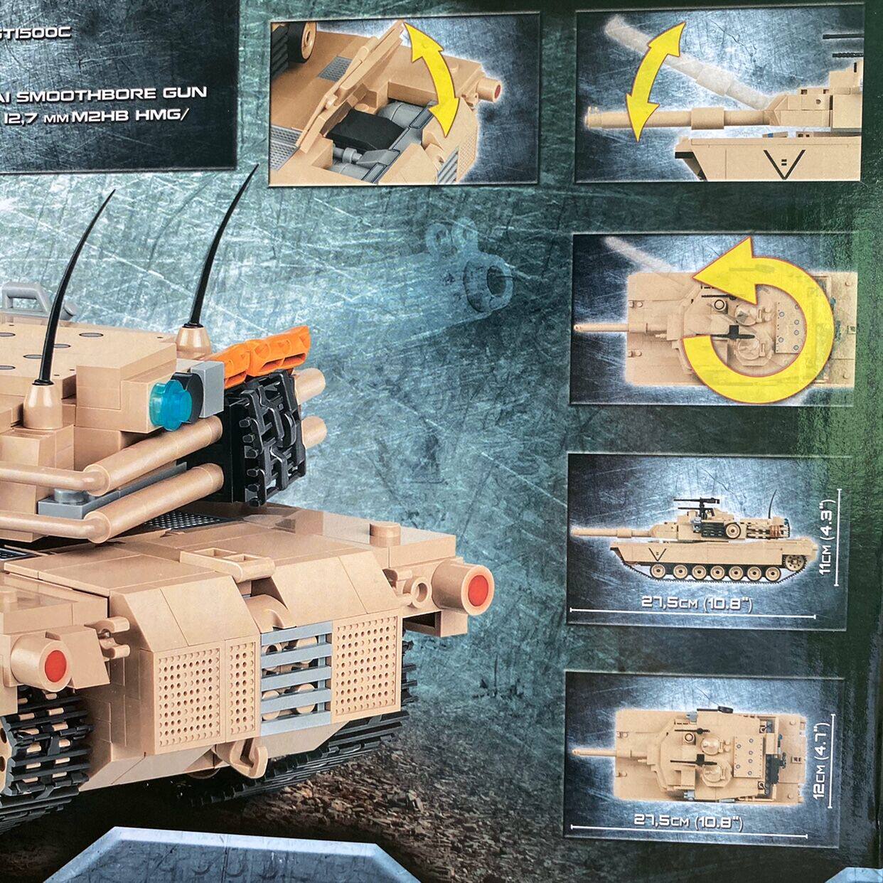 cobi欧洲进口积木现代系列艾布拉姆斯m1a2主战坦克建构