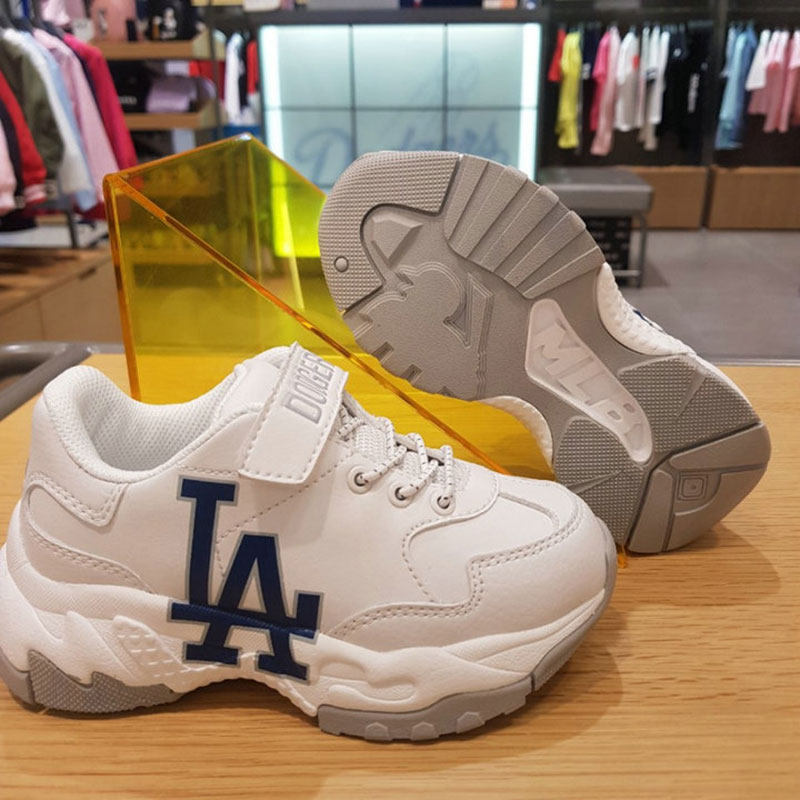 韩国专柜mlb正品宝宝儿童款la字母运动鞋跑步鞋厚底老爹鞋时尚潮