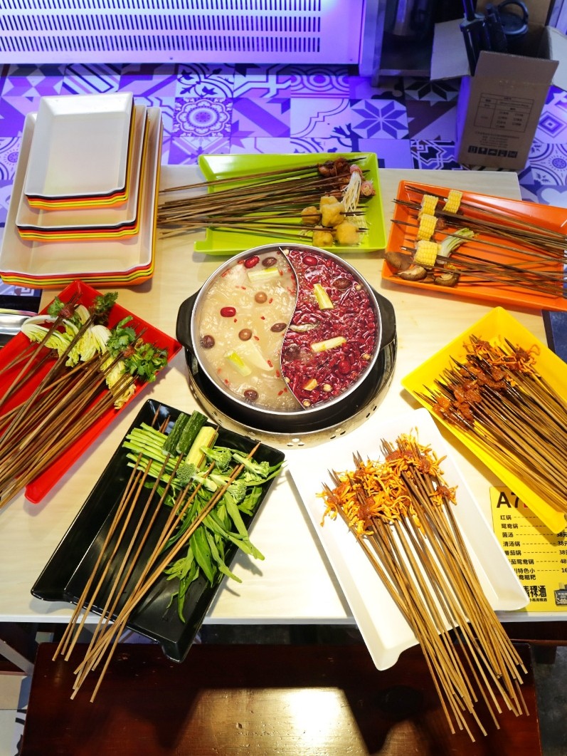 密胺餐具串串盘子冰柜串菜盘餐具加厚串串香火锅店用选菜托盘商用