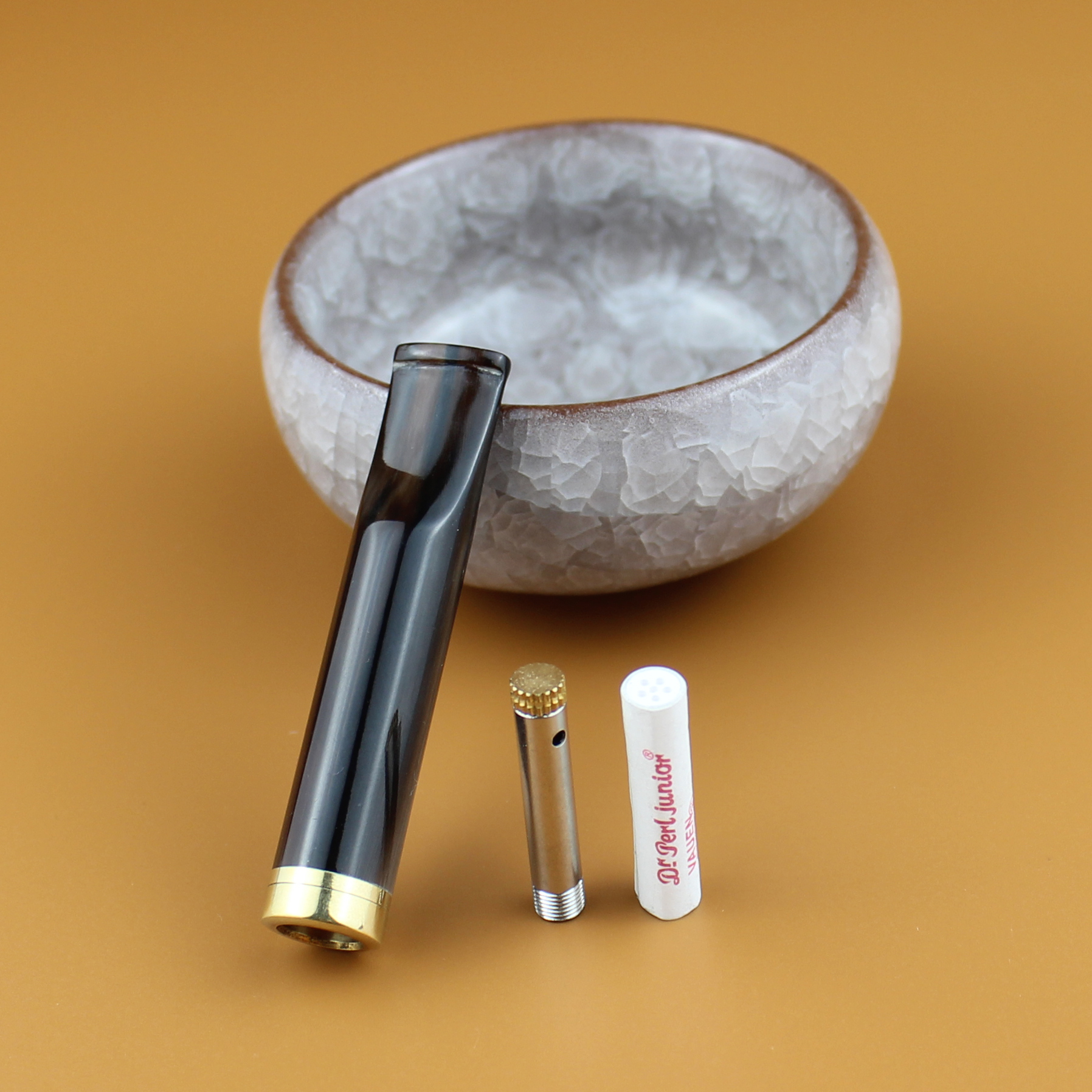 两用粗细6mm活性炭牦牛牛角烟嘴循环过滤拉杆烟嘴