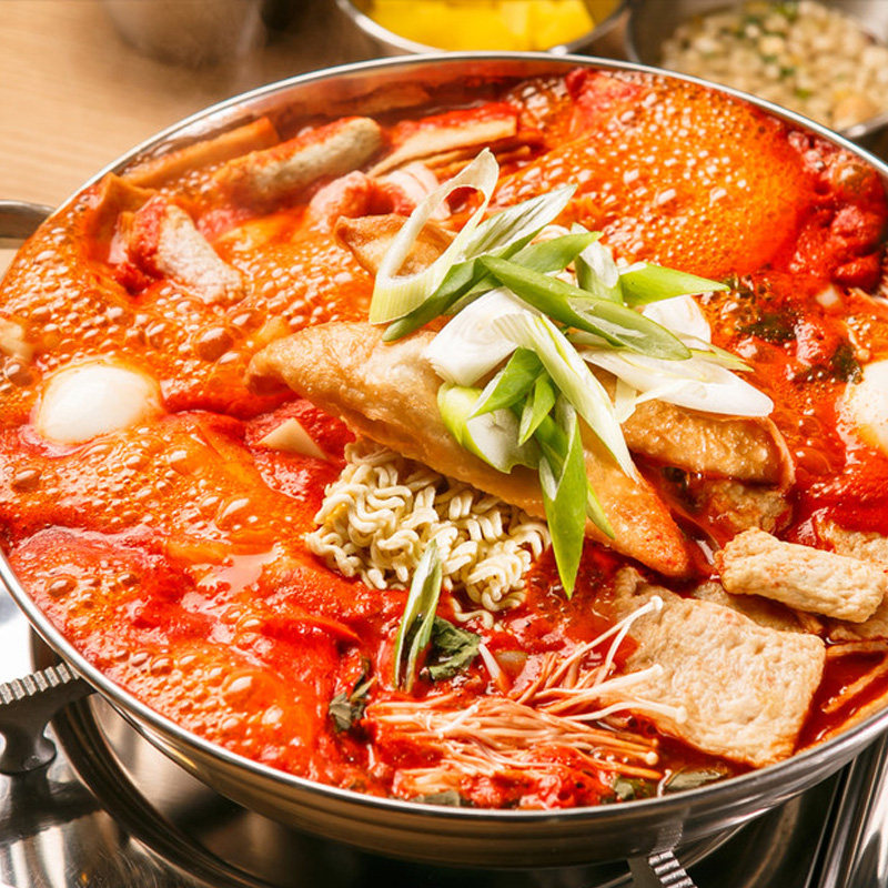 韩国部队火锅芝士年糕火锅套餐
