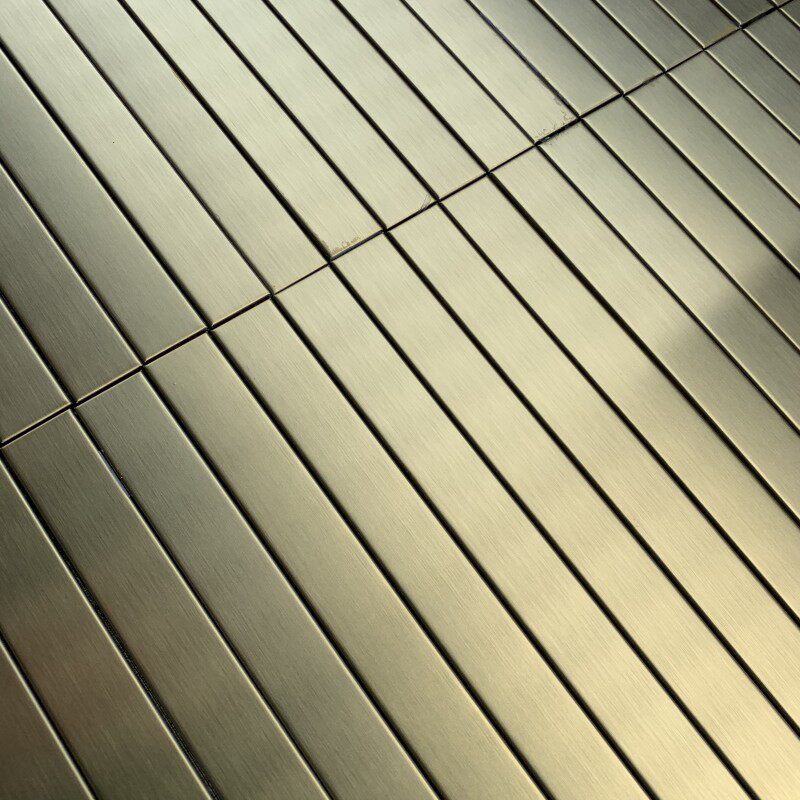 背景墙金拉丝马赛克装饰砖墙瓷砖玄关金属不锈钢排拼马赛克