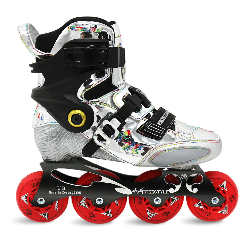 【轮者无双】freestyle费斯yjs专业直排轮滑鞋成人男女高端平花鞋