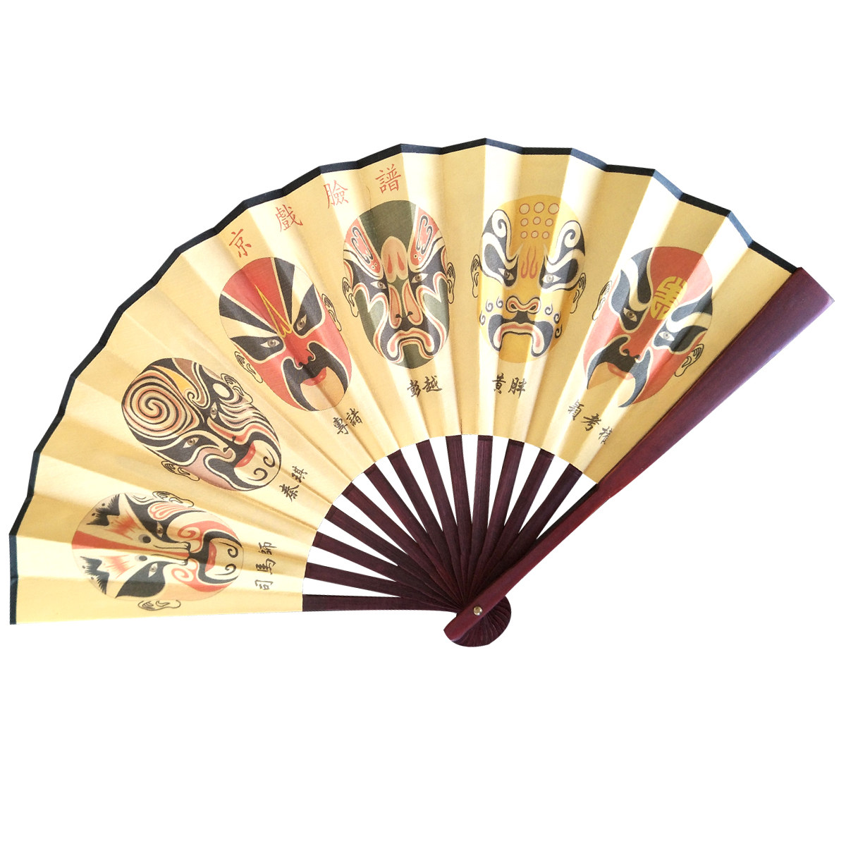 中国国风精品精品男男女折扇京剧手绘宣纸竹扇扇子