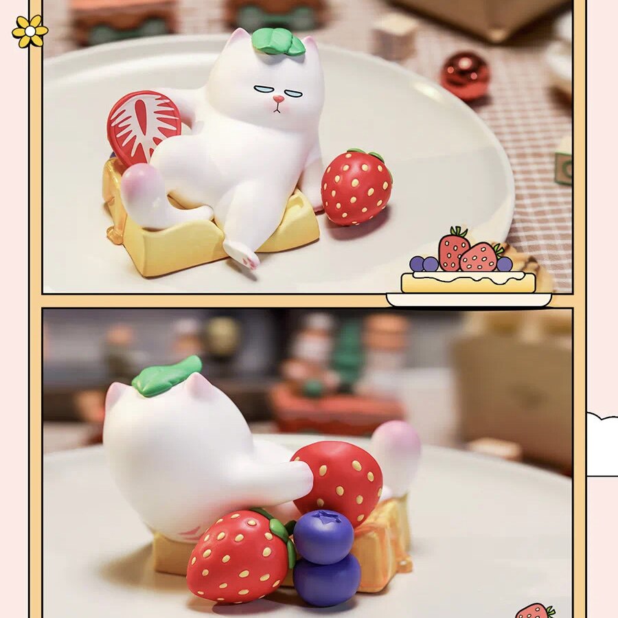 泡泡玛特vivicat美食鉴赏栏目华夫棒棒糖果冻汉堡包popmart潮玩盲盒