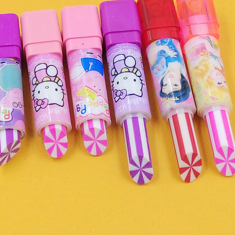 包邮芭比公主口红橡皮擦可爱儿童橡皮学生创意橡皮