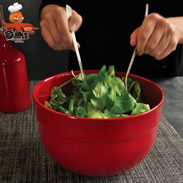 法国emilehenry加深搅拌料理珐琅彩陶陶瓷沙拉盆