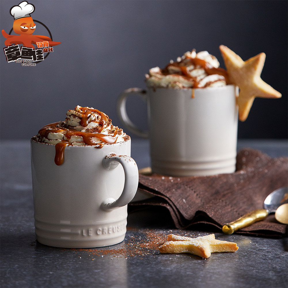 德国采购lecreuset酷彩马克咖啡杯陶瓷杯子350ml金属马克杯