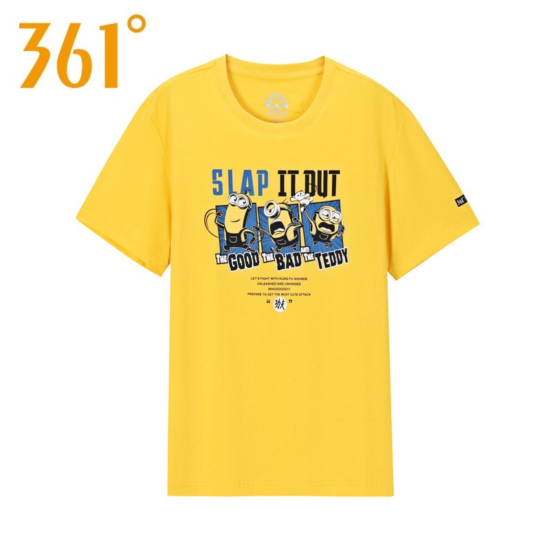 361 Men's 2020 Summer New Little Yellow Sweatshirt Fashion Round Neck Short T-shirt 552026108