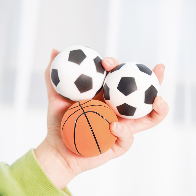可爱小球模型胶球mini儿童玩具橡胶空心彩泥