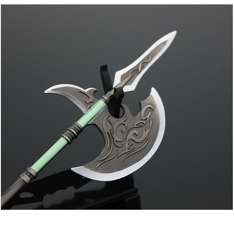 三国演义电视剧周边张辽手22cm金属兵器模型兵人道具游戏