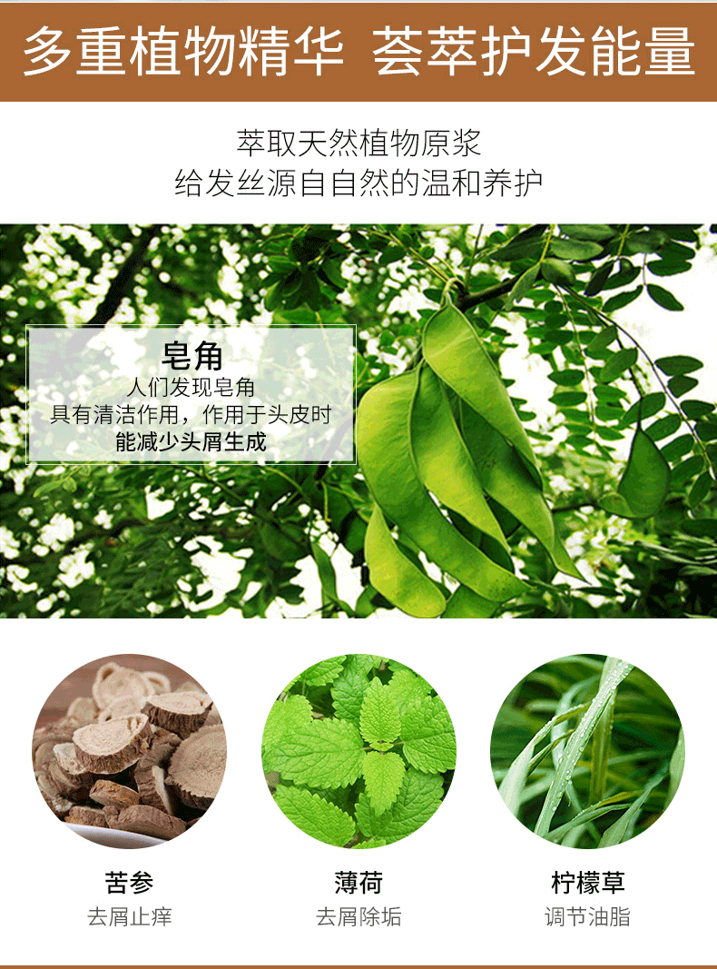 霸王皂角去屑止痒洗发液控油洗发水洗发露香味深度洗发水