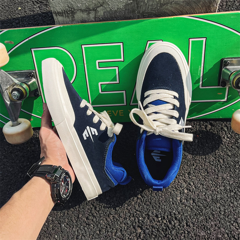 尖客潮专业运动滑板鞋翻毛皮低帮包头耐磨板鞋学生情