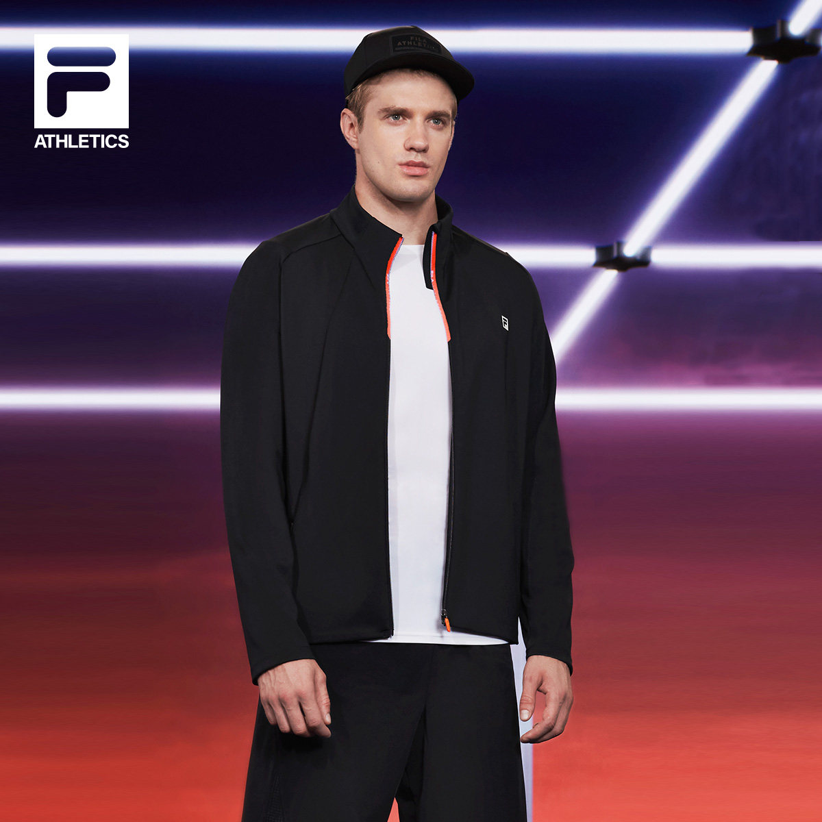 fila斐乐2021冬季新款男士运动休闲装男装针织连帽外套a11m141510