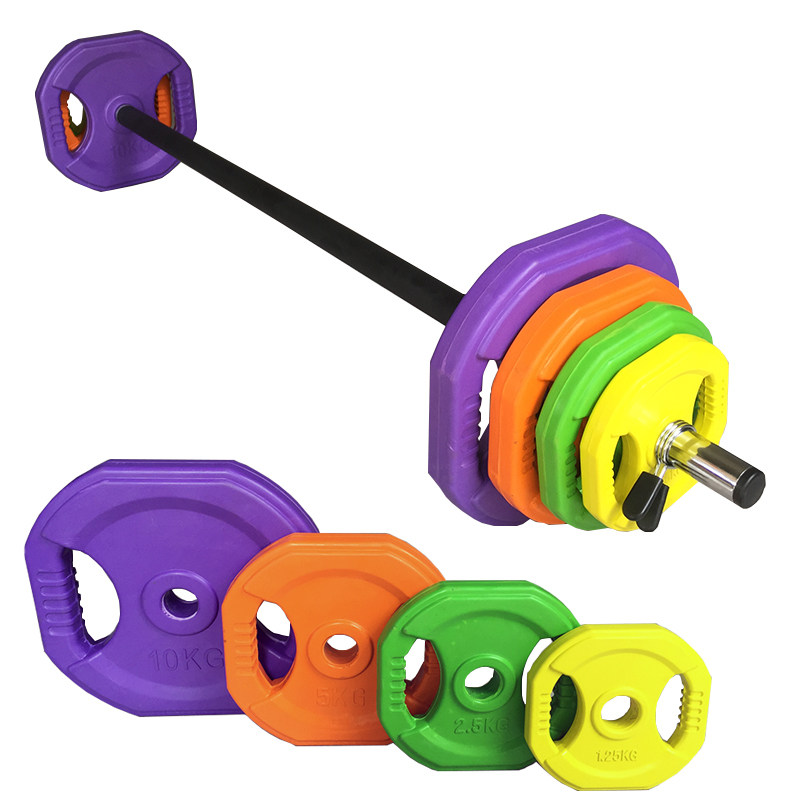 杠铃套装家用健身深蹲多功能女士扛铃跳操杠铃举重器材小杠铃片