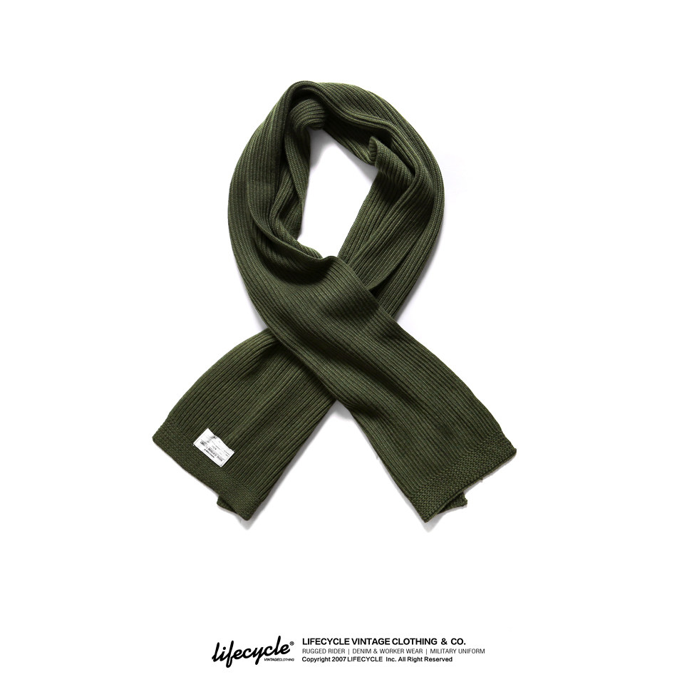 lifecycle复刻二战海军羊毛厚围巾秋冬加厚羊绒围巾男女情侣围脖