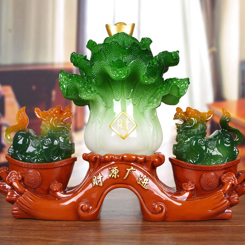 招财貔貅摆件一对发财摇钱树白菜聚财公司办公室摆件
