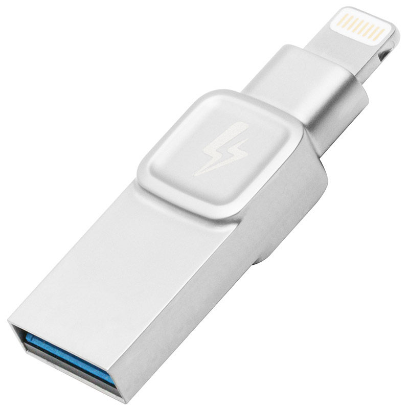 金士顿 苹果手机u盘 bolt 128gb usb3.1 银色金属iphone u盘 包邮